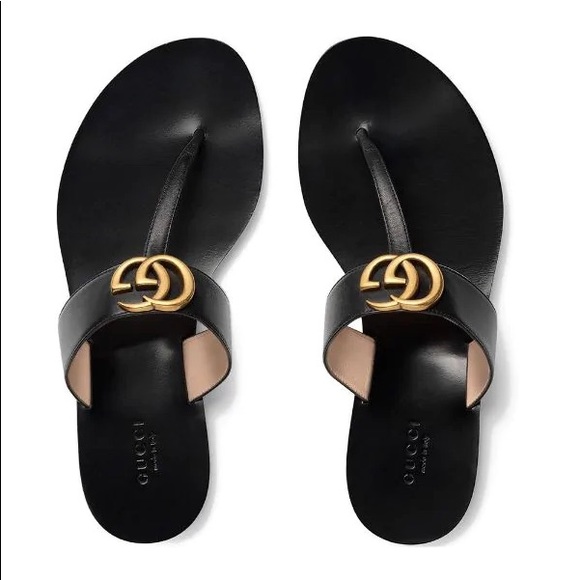 Gucci Shoes - Authentic Gucci Marmont GG Thong Sandal